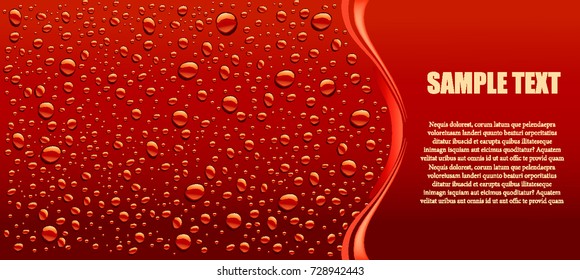 dark red water droplets background