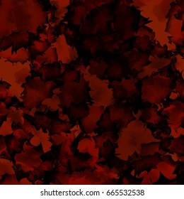 Dark red watercolor texture background. Exquisite abstract pattern, expressive messy vector illustration.