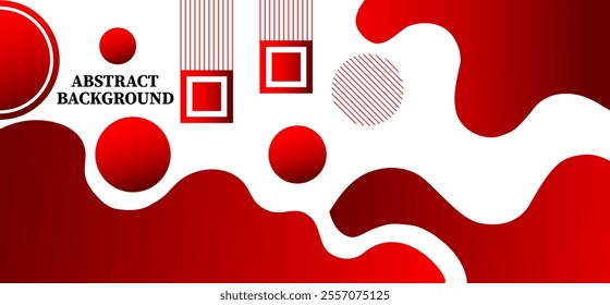 Dark red wave pattern abstract background with geometric glowing rounded shapes and geometric square and lines texture, pattern,banner wallpaper perfect modern projects  wallpaper vector illustration.