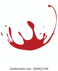 vino tinto oscuro salpicado de fondo blanco 