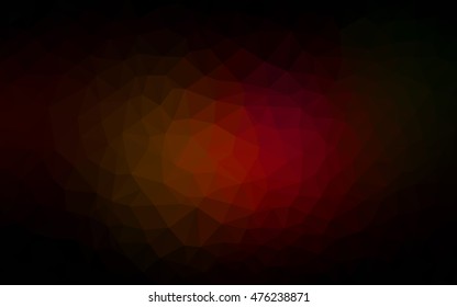 Dark red, yellow abstract mosaic pattern. Creative illustration in halftone style with gradient. The best triangular design for your business.