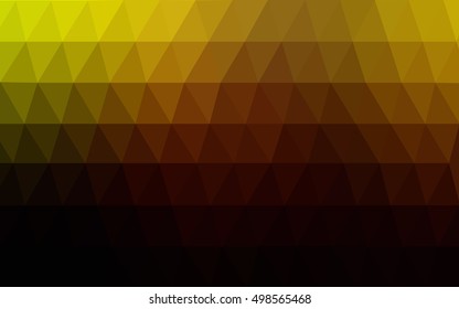 Dark red, yellow abstract polygonal background. Creative geometric illustration in Origami style with gradient. A completely new template for your business design.