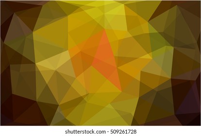 Dark red, yellow abstract polygonal background. Creative geometric illustration in Origami style with gradient. The elegant pattern can be used as part of a brand book.