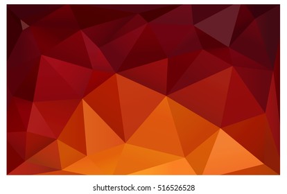 Dark Red Yellow abstract textured polygonal background. Vector blurry triangle design. Pattern can be used for background.