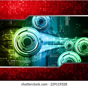 Dark red yellow blue green Light Abstract Technology background for computer graphic website internet. circuit board. text box