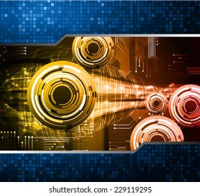 Dark red yellow blue Light Abstract Technology background for computer graphic website internet. circuit board. text box