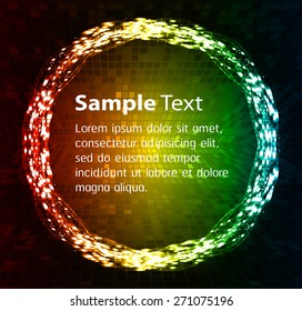 Dark red yellow blue Light Abstract Technology background for computer graphic website internet business. text box. Brochure. card. Mosaic, digital, table, pixels.