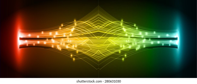 Dark red yellow Blue light Abstract background. dark red color Light Abstract Technology background for computer graphic website internet and business. circuit. illustration. infographics. ray