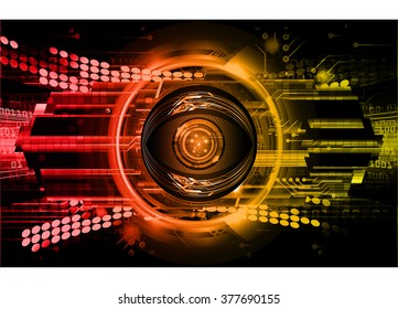 Dark red yellow color Light Abstract Technology background for computer graphic website internet and business. circuit. vector illustration. infographics. motion move blur.neon. pixel. eye scan virus