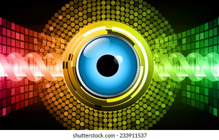 Dark red yellow green Light Abstract Technology background for computer graphic website internet. circuit. eyes