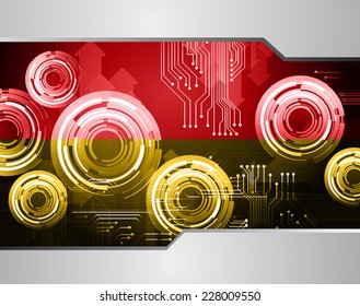 Dark red yellow Light Abstract Technology background for computer graphic website internet. text box. Brochure. card. arrow. circuit.