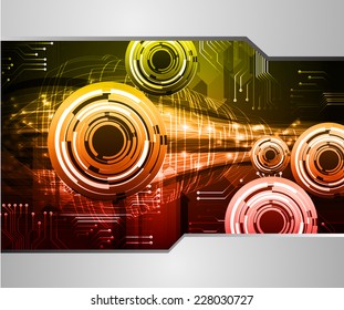 Dark red yellow Light Abstract Technology background for computer graphic website internet. Brochure. card. arrow. circuit.