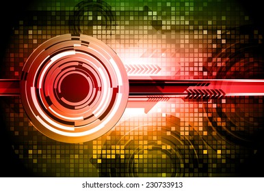 Dark red yellow Light Abstract Technology background for computer graphic website internet. circuit. 
