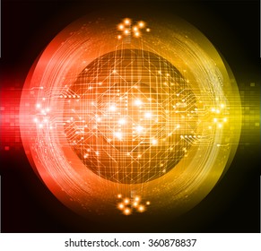 dark red yellow Light Abstract Technology background for computer graphic website internet business.circuit. illustration. digital. infographics. binary code. www.Spark.zero one. vector eye scan virus