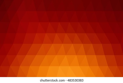 Dark red, yellow low poly template. Modern geometrical abstract illustration with gradient. A completely new template for your business design.