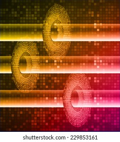 Dark red yellow orange Light Abstract Technology background for computer graphic website internet and technology. pixel. mosaic
