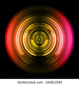 Dark red yellow pink color circle Light Abstract Technology background for computer graphic website internet and business.