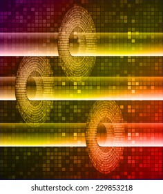 Dark red yellow purple Light Abstract Technology background for computer graphic website internet and technology. pixel. mosaic