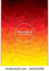 Dark red to Yellow Triangle Background