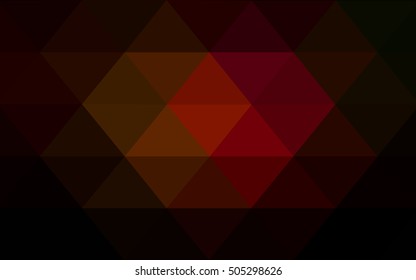 Dark red, yellow triangle mosaic background. Triangular geometric sample with gradient.  The best triangular design for your business.