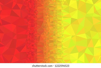 Dark Red, Yellow  triangular low poly, Mosaic pattern Background, Vector illustration graphic, Creative Origami style with gradient