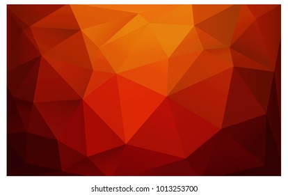 Dark Red, Yellow vector abstract textured polygonal background. Blurry triangle design. Pattern can be used for background.