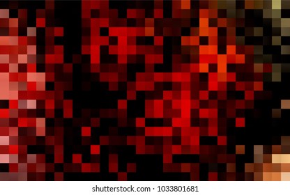 Dark Red, Yellow vector abstract textured polygonal background. Blurry rectangular design. The pattern with repeating rectangles can be used for background.