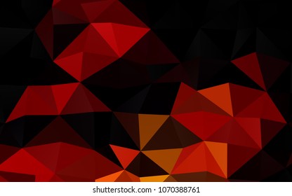 Dark Red, Yellow vector abstract mosaic background. Brand-new colored illustration in blurry style with gradient. The polygonal design can be used for your web site.