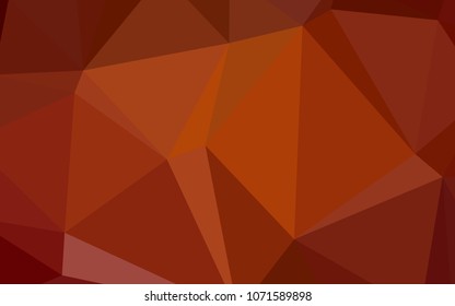 Dark Red, Yellow vector abstract mosaic backdrop. Shining polygonal illustration, which consist of triangles. The polygonal design can be used for your web site.