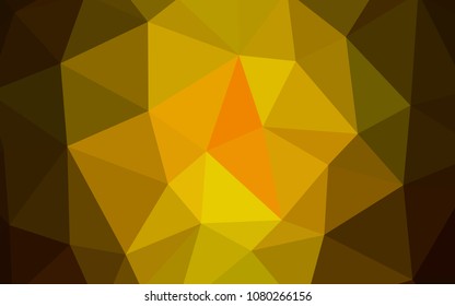 Dark Red, Yellow vector abstract mosaic backdrop. Shining polygonal illustration, which consist of triangles. New template for your brand book.
