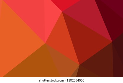 Dark Red, Yellow vector abstract polygonal pattern. Modern abstract illustration with triangles. Pattern for a brand book's backdrop.