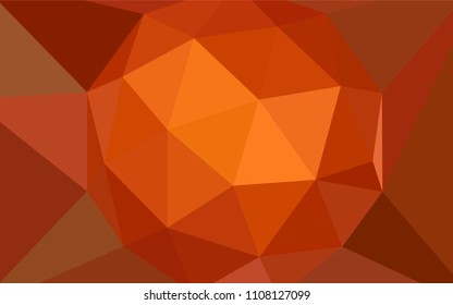 Dark Red, Yellow vector abstract mosaic pattern. Creative geometric illustration in Origami style with gradient. Template for cell phone's backgrounds.