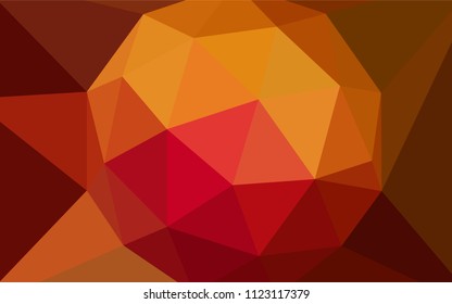 Dark Red, Yellow vector abstract polygonal background. Modern abstract illustration with triangles. Pattern for a brand book's backdrop.
