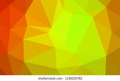 Dark Red, Yellow vector abstract mosaic pattern. Colorful abstract illustration with gradient. The polygonal design can be used for your web site.