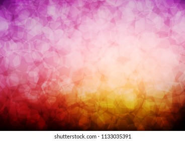 Dark Red, Yellow vector abstract mosaic template. Modern geometrical abstract illustration with gradient. A completely new design for your business.