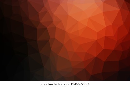 Dark Red, Yellow vector abstract polygonal layout. Glitter abstract illustration with an elegant design. The elegant pattern can be used as part of a brand book.