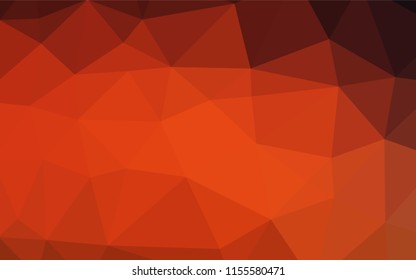 Dark Red, Yellow vector abstract mosaic background. Shining illustration, which consist of triangles. A completely new template for your business design.