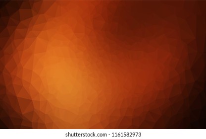 Dark Red, Yellow vector abstract polygonal cover. Geometric illustration in Origami style with gradient.  The completely new template can be used for your brand book.