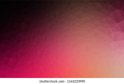 Dark Red, Yellow vector abstract polygonal texture. Colorful illustration in abstract style with gradient. Triangular pattern for your business design.