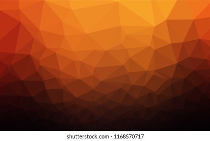 Dark Red, Yellow vector abstract mosaic backdrop. Geometric illustration in Origami style with gradient.  Brand new design for your business.
