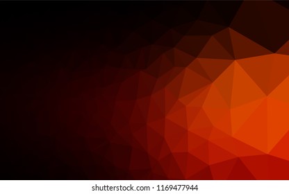 Dark Red, Yellow vector abstract mosaic pattern. Creative illustration in halftone style with gradient. The template can be used as a background for cell phones.