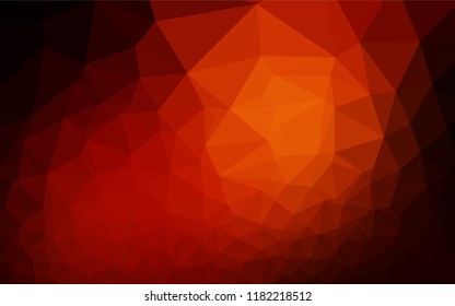 Dark Red, Yellow vector abstract mosaic pattern. Shining illustration, which consist of triangles. The polygonal design can be used for your web site.
