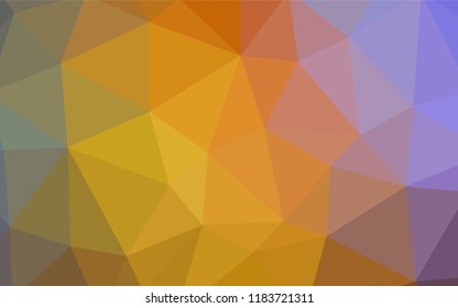 Dark Red, Yellow vector abstract polygonal template. Colorful illustration in polygonal style with gradient. A new texture for your web site.
