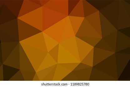 Dark Red, Yellow vector abstract polygonal background. Shining polygonal illustration, which consist of triangles. A completely new design for your leaflet.