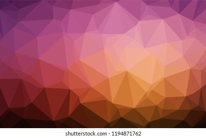 Dark Red, Yellow vector abstract mosaic backdrop. Creative geometric illustration in Origami style with gradient. The completely new template can be used for your brand book.