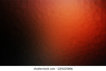 Dark Red, Yellow vector abstract polygonal cover. A completely new color illustration in a vague style. Triangular pattern for your business design.