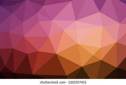 Dark Red, Yellow vector abstract mosaic backdrop. Colorful illustration in abstract style with gradient. The best triangular design for your business.