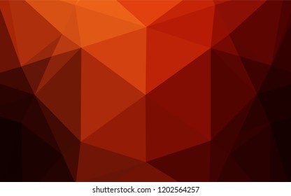 Dark Red, Yellow vector abstract mosaic background. Shining colored illustration in a Brand new style. A completely new template for your business design.