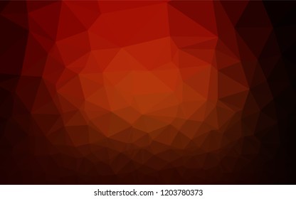 Dark Red, Yellow vector abstract polygonal layout. Creative illustration in halftone style with gradient. A completely new design for your business.
