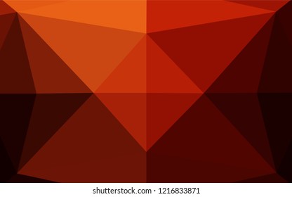 Dark Red, Yellow vector abstract mosaic background. Shining colored illustration in a Brand new style. The completely new template can be used for your brand book.